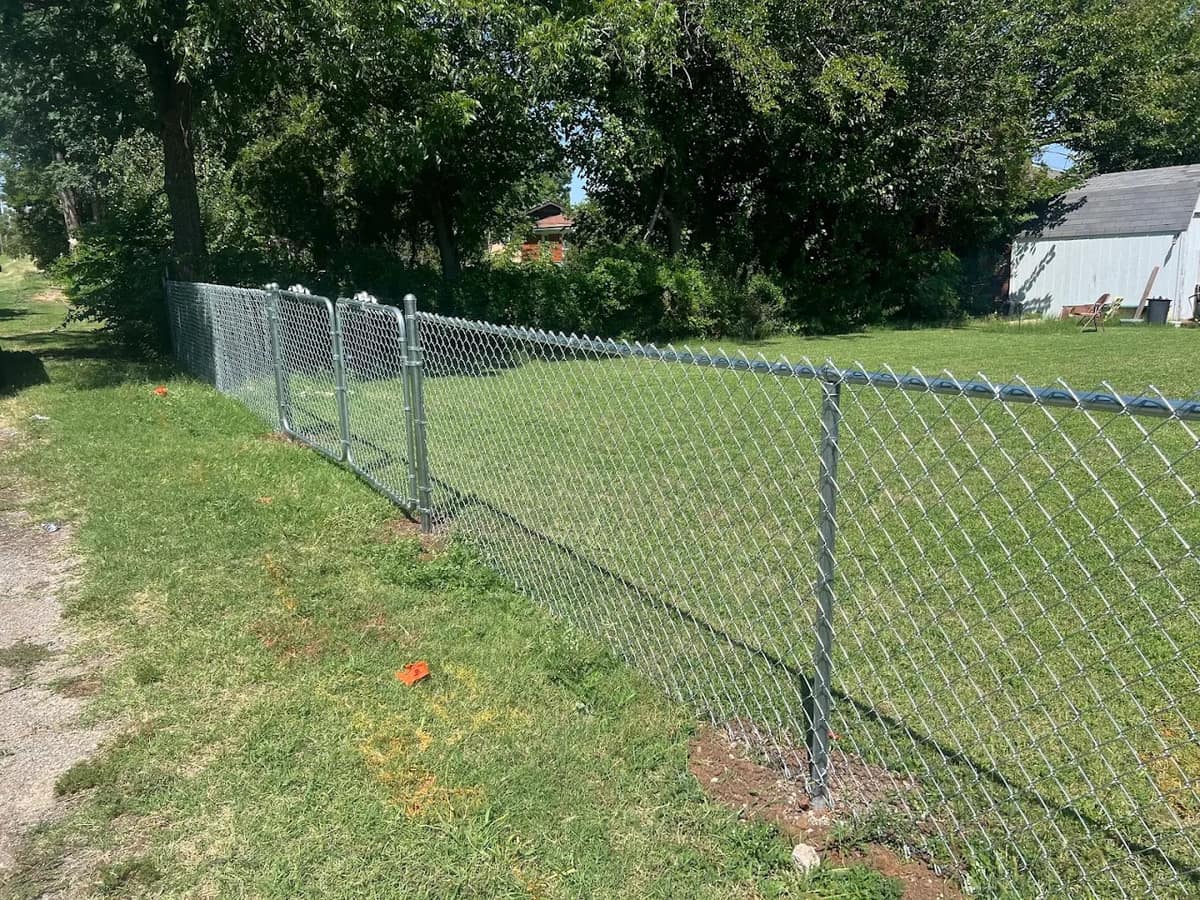 Galvanized chain-link fence installed by SWY Fencing